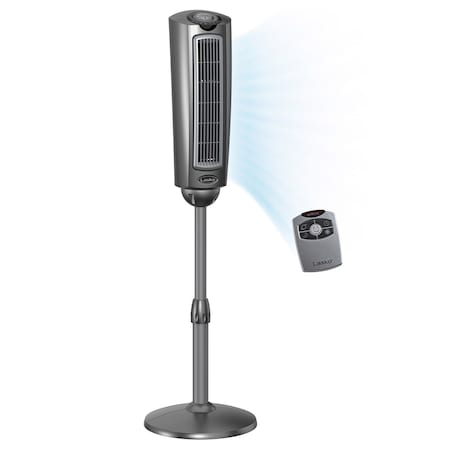 Almo 52-in. Gray Oscillating Pedestal Fan with Remote Control 2535
